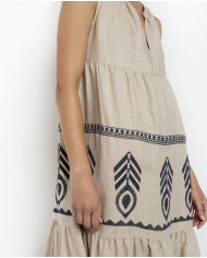 LONG EMBROIDERED DRESS