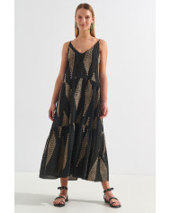 LONG EMBROIDERED DRESS