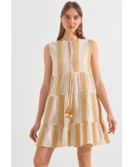 SHORT EMBROIDERED DRESS