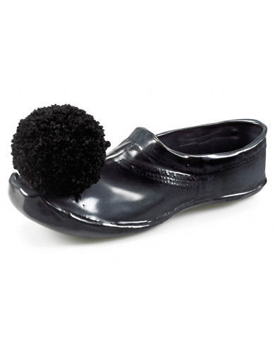 Τσαρούχι μαύρο με μαύρη φούντα