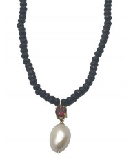 NECKLACE WITH BLACK ONYX