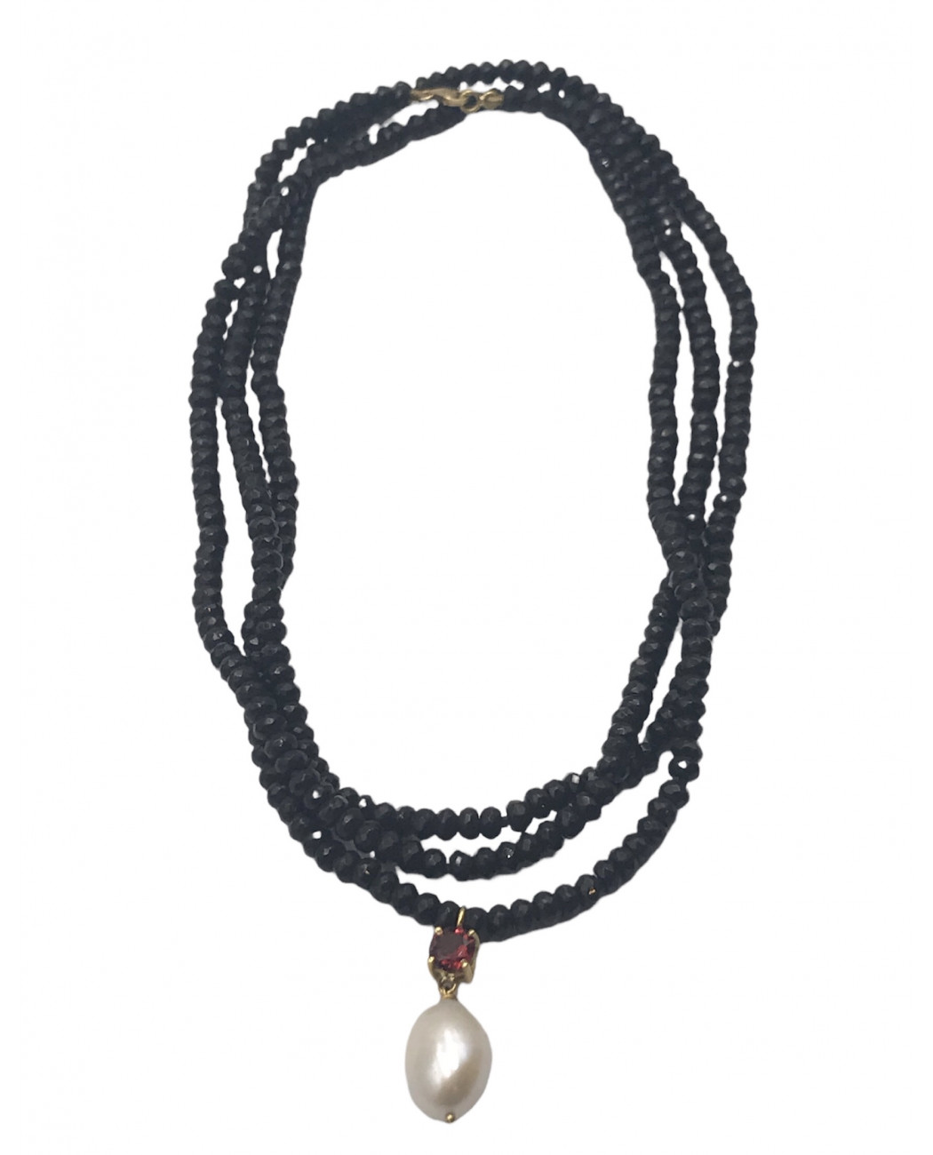 NECKLACE WITH BLACK ONYX