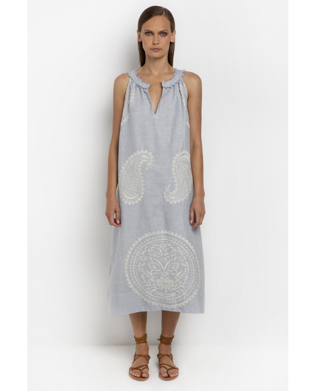 MIDI EMBROIDERED DRESS MIDI EMBROIDERED DRESS
