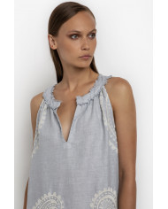 MIDI EMBROIDERED DRESS