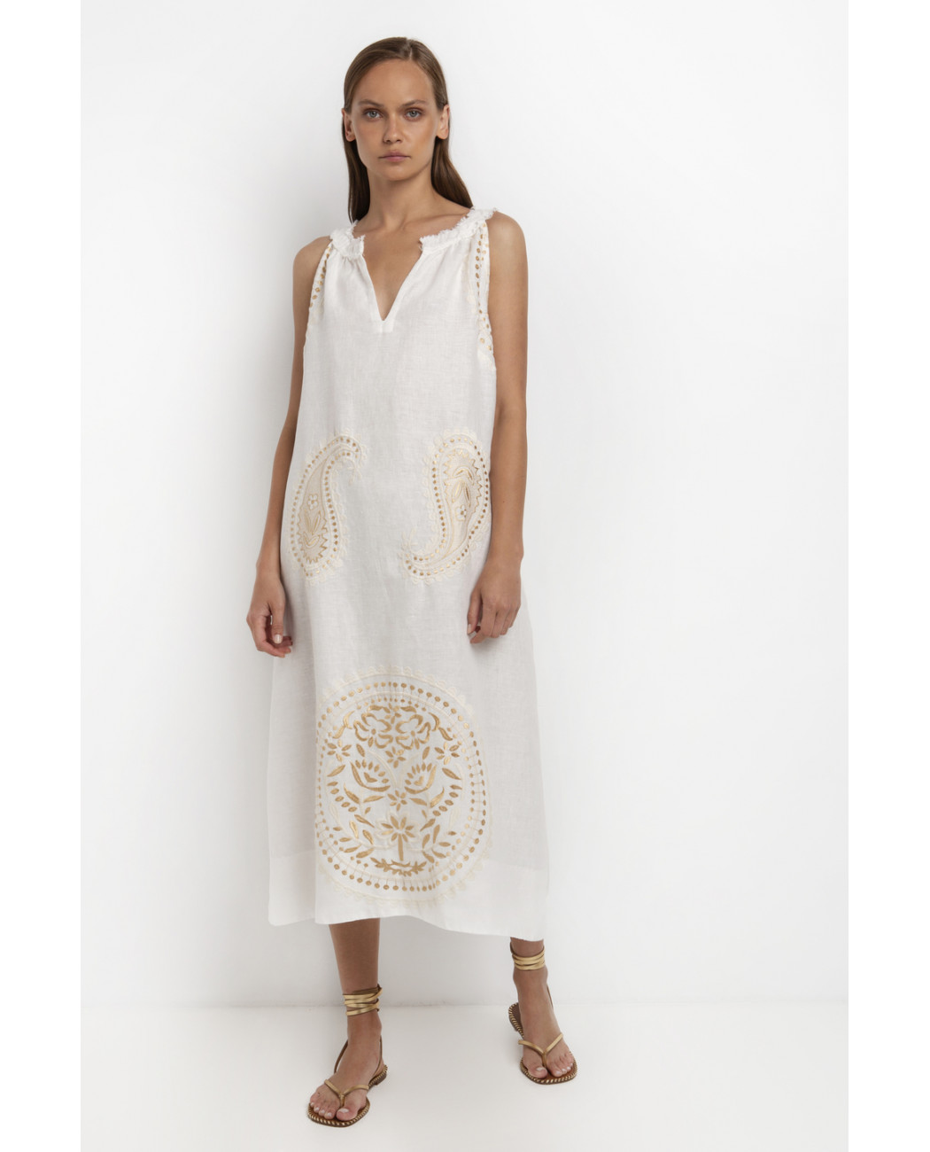 MIDI EMBROIDERED DRESS MIDI EMBROIDERED DRESS