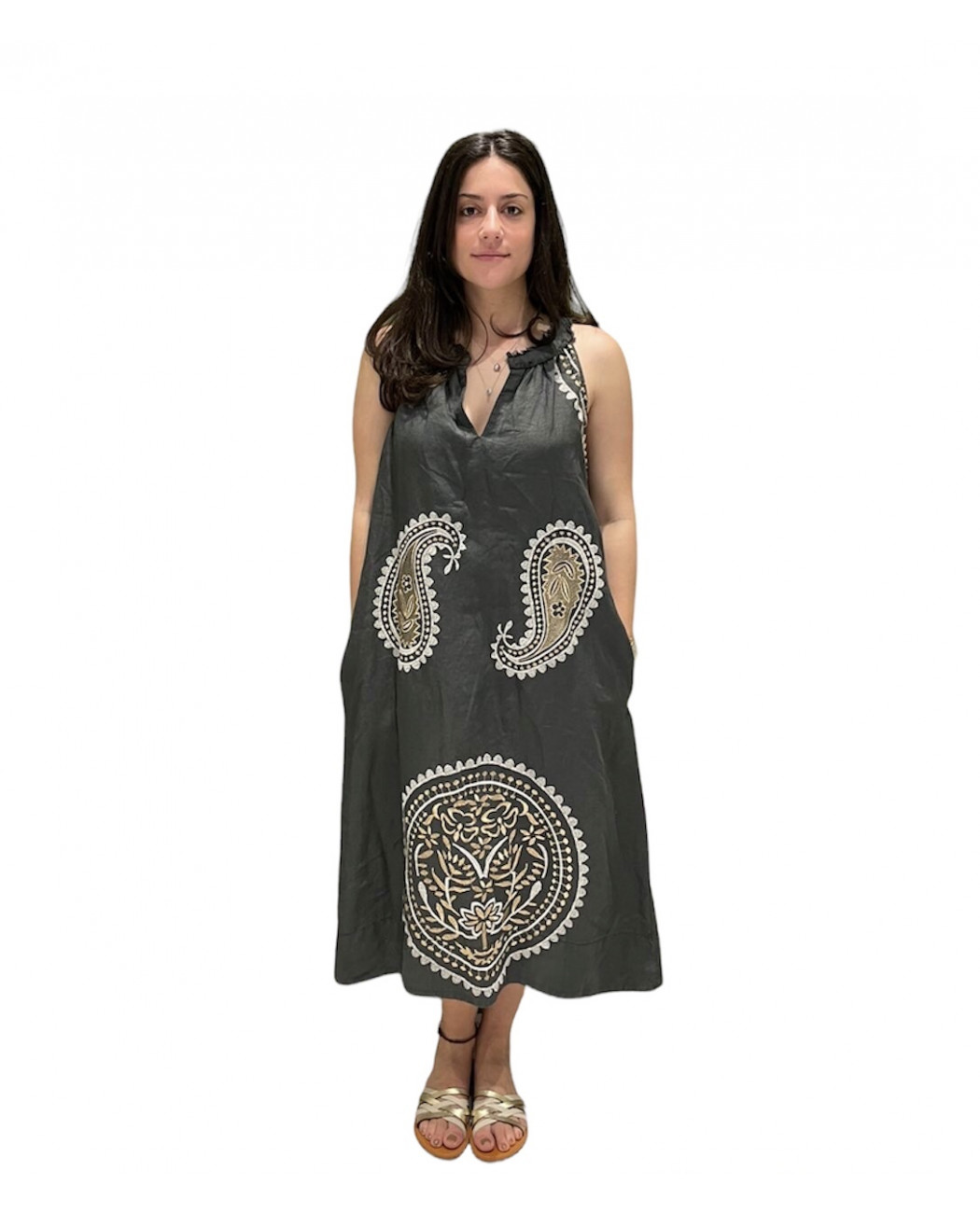 MIDI EMBROIDERED DRESS MIDI EMBROIDERED DRESS