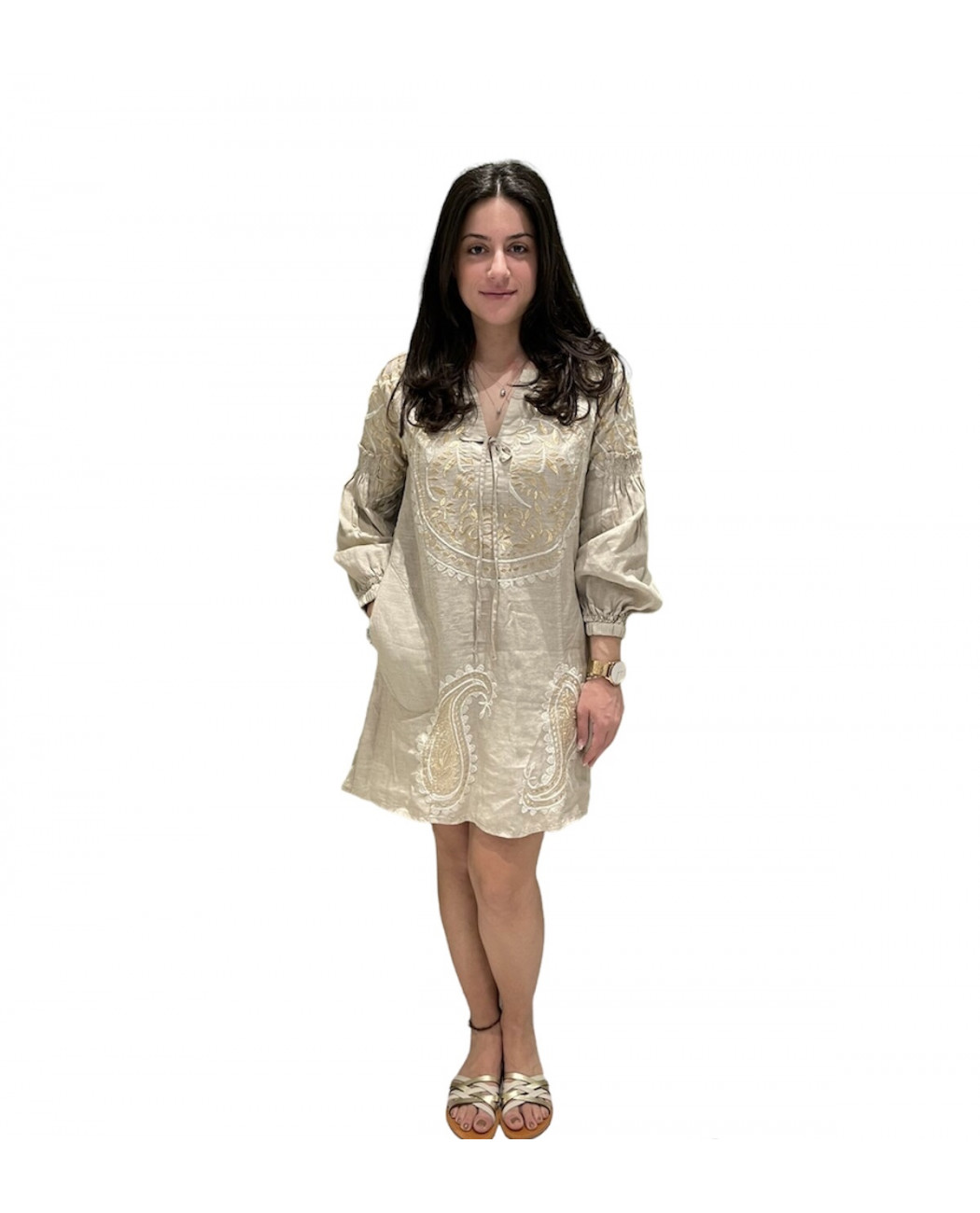 SHORT EMBROIDERED DRESS SHORT EMBROIDERED DRESS