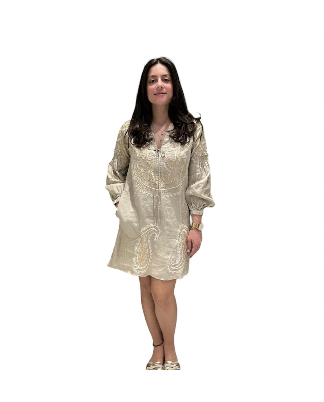 SHORT EMBROIDERED DRESS SHORT EMBROIDERED DRESS