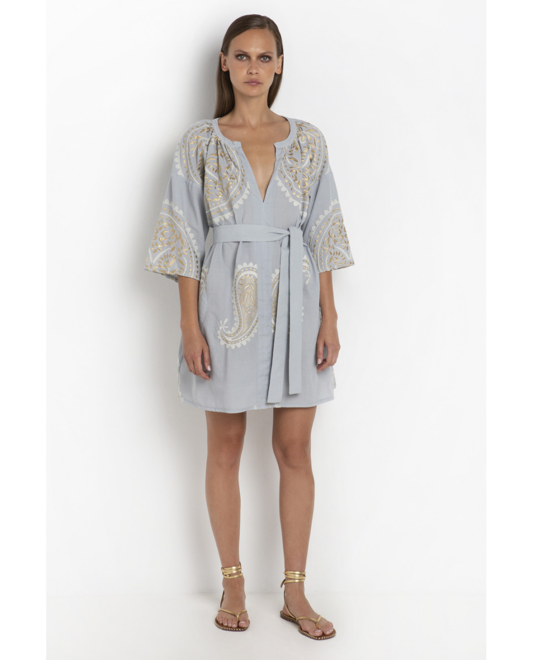 SHORT EMBROIDERED DRESS SHORT EMBROIDERED DRESS