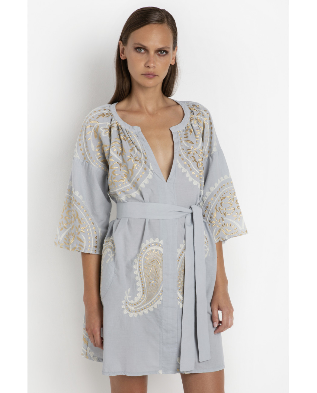 SHORT EMBROIDERED DRESS SHORT EMBROIDERED DRESS