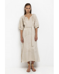 LONG EMBROIDERED DRESS