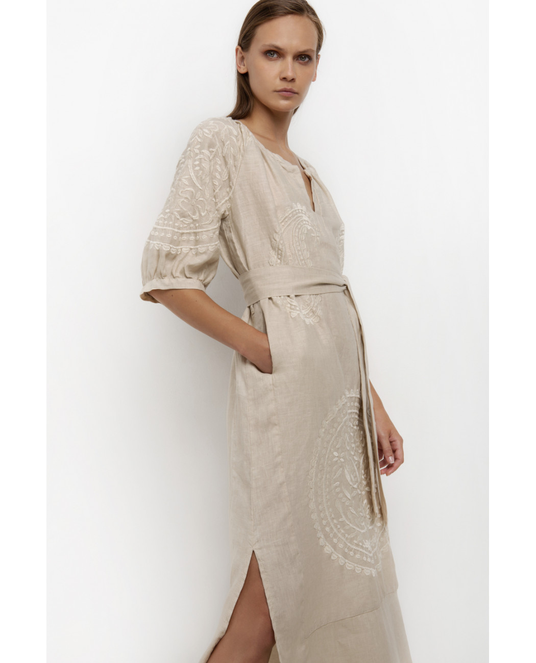 LONG EMBROIDERED DRESS LONG EMBROIDERED DRESS