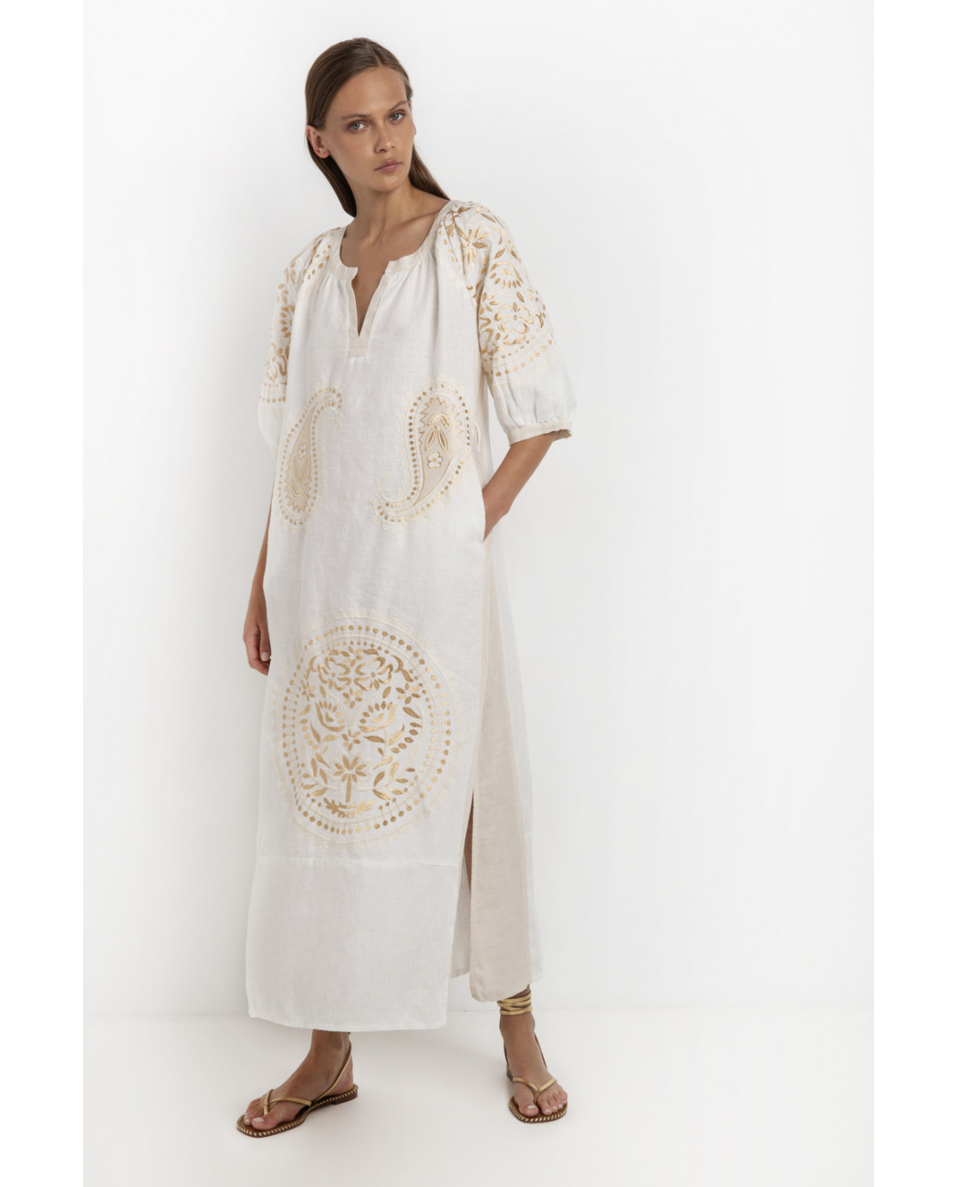 LONG EMBROIDERED DRESS LONG EMBROIDERED DRESS