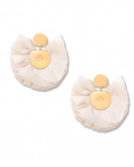 FUSCHIA SILKY FAN EARRINGS FUSCHIA SILKY FAN EARRINGS