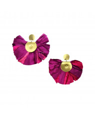 GOLDEN SAND SILKY FAN EARRINGS GOLDEN SAND SILKY FAN EARRINGS