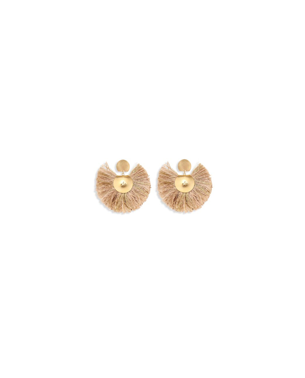 GOLDEN SAND SILKY FAN EARRINGS GOLDEN SAND SILKY FAN EARRINGS