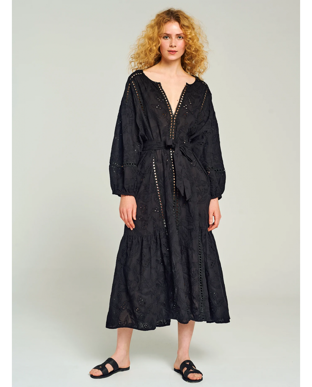 LONG EMBROIDERED DRESS "SAMOTHRAKI" LONG EMBROIDERED DRESS "SAMOTHRAKI"