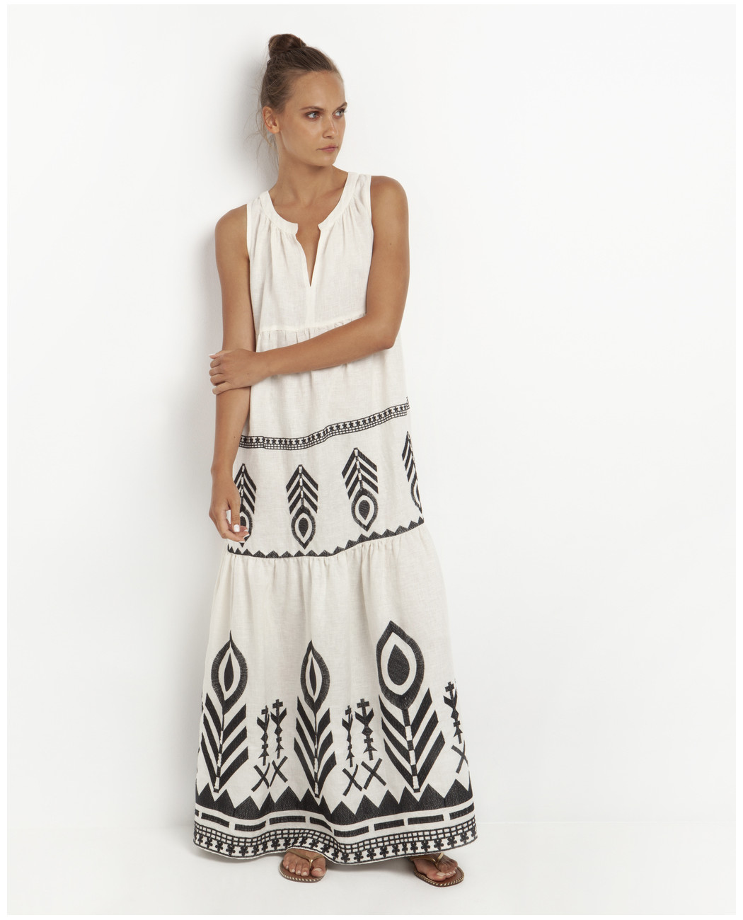 LONG EMBROIDERED DRESS LONG EMBROIDERED DRESS