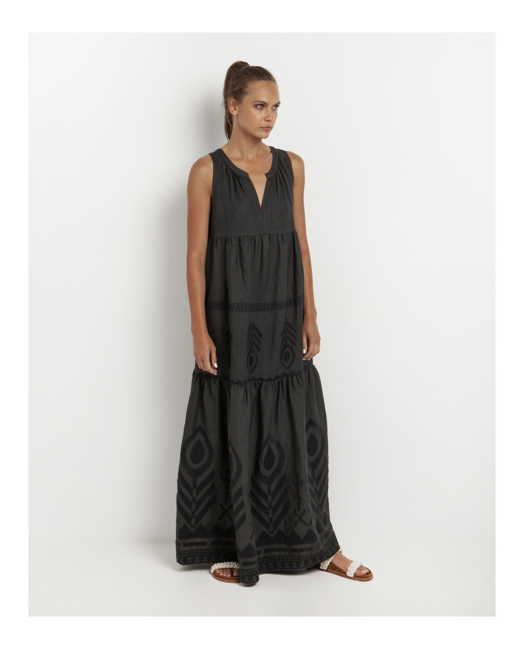 LONG EMBROIDERED DRESS LONG EMBROIDERED DRESS