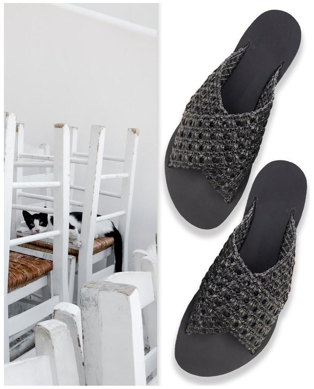GREEK SALAD SANDALS KALAMOS BLACK GREEK SALAD SANDALS KALAMOS BLACK