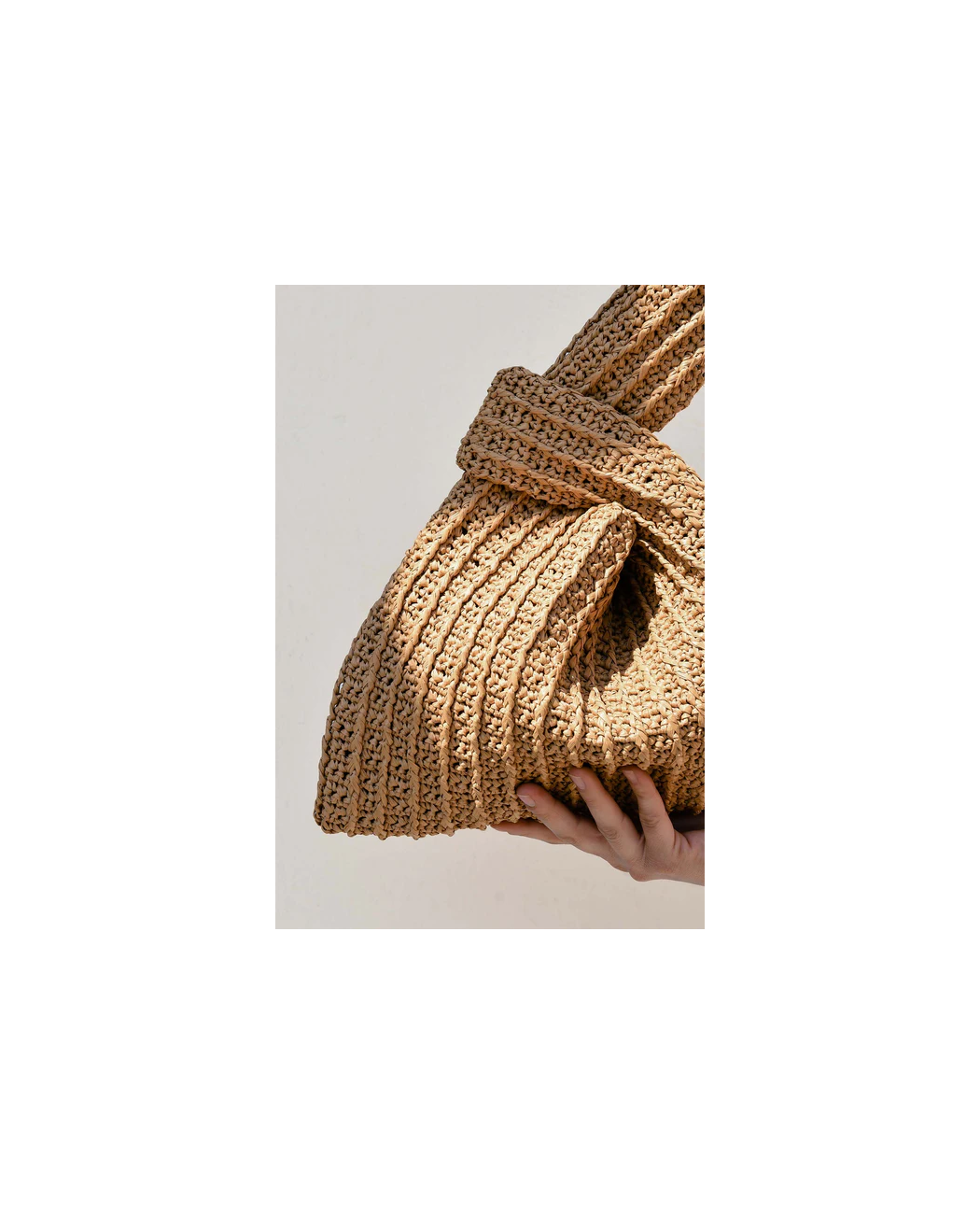 Raffia Bag in Tan - Knot Bag