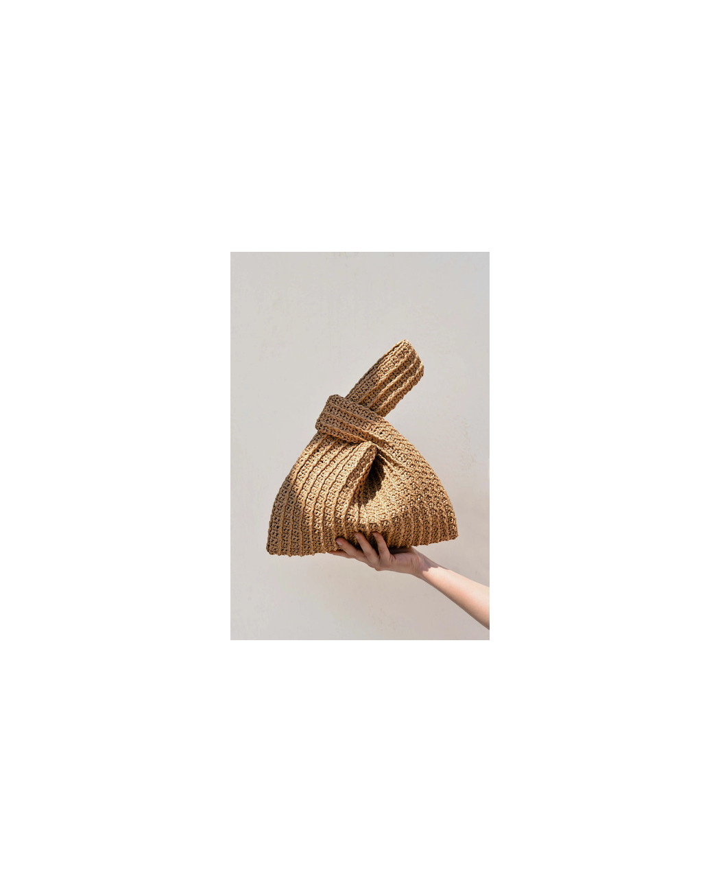 Raffia Knot Bag in Tan Raffia Knot Bag in Tan