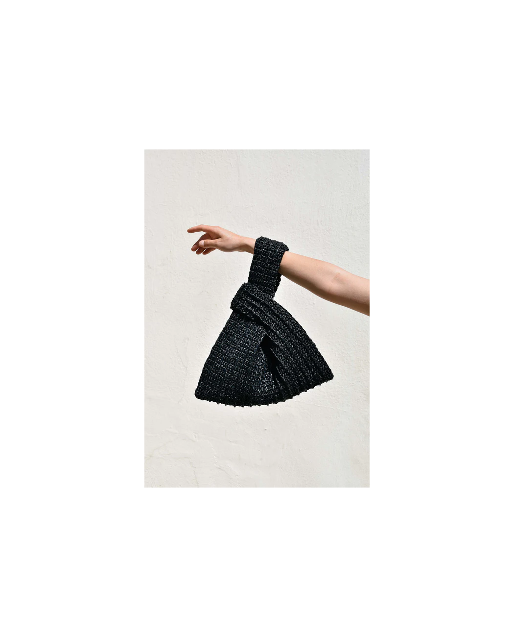 Raffia Knot Bag in Black Raffia Knot Bag in Black