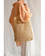 Raffia Net Bag in Black