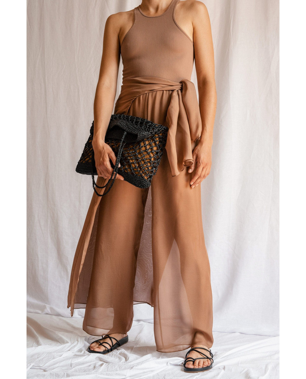 Raffia Net Bag in Black Raffia Net Bag in Black