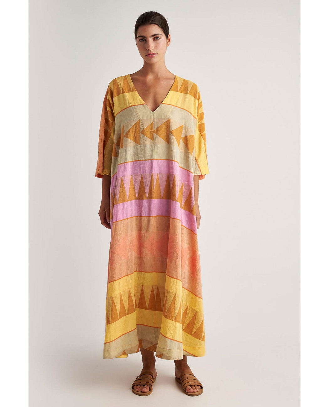 Zakar Tie Maxi Dress - One Colour 1139 Zakar Tie Maxi Dress - One Colour 1139
