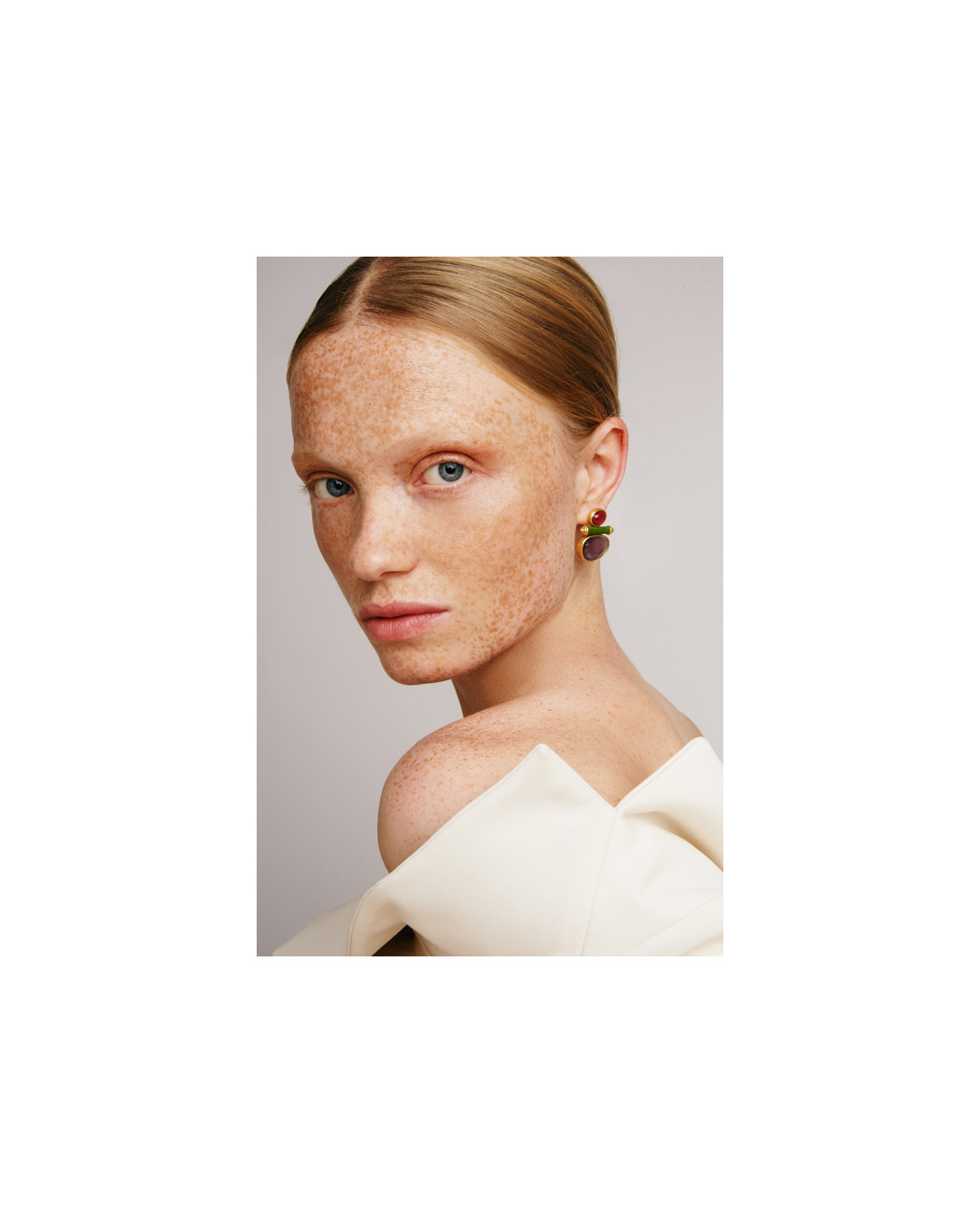 Triple Joy Studs/ Amethyst