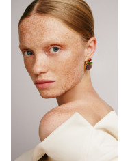 Triple Joy Studs/ Amethyst