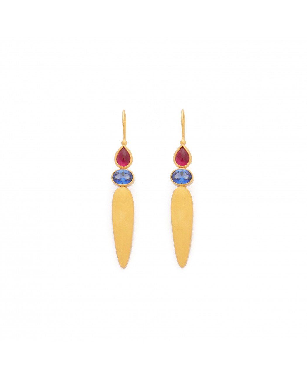 Crystal Sense Earrings Small Blue / Fuchsia