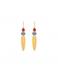 Crystal Sense Earrings Small Blue / Fuchsia
