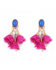 Crystal Sense Earrings Small Blue / Fuchsia