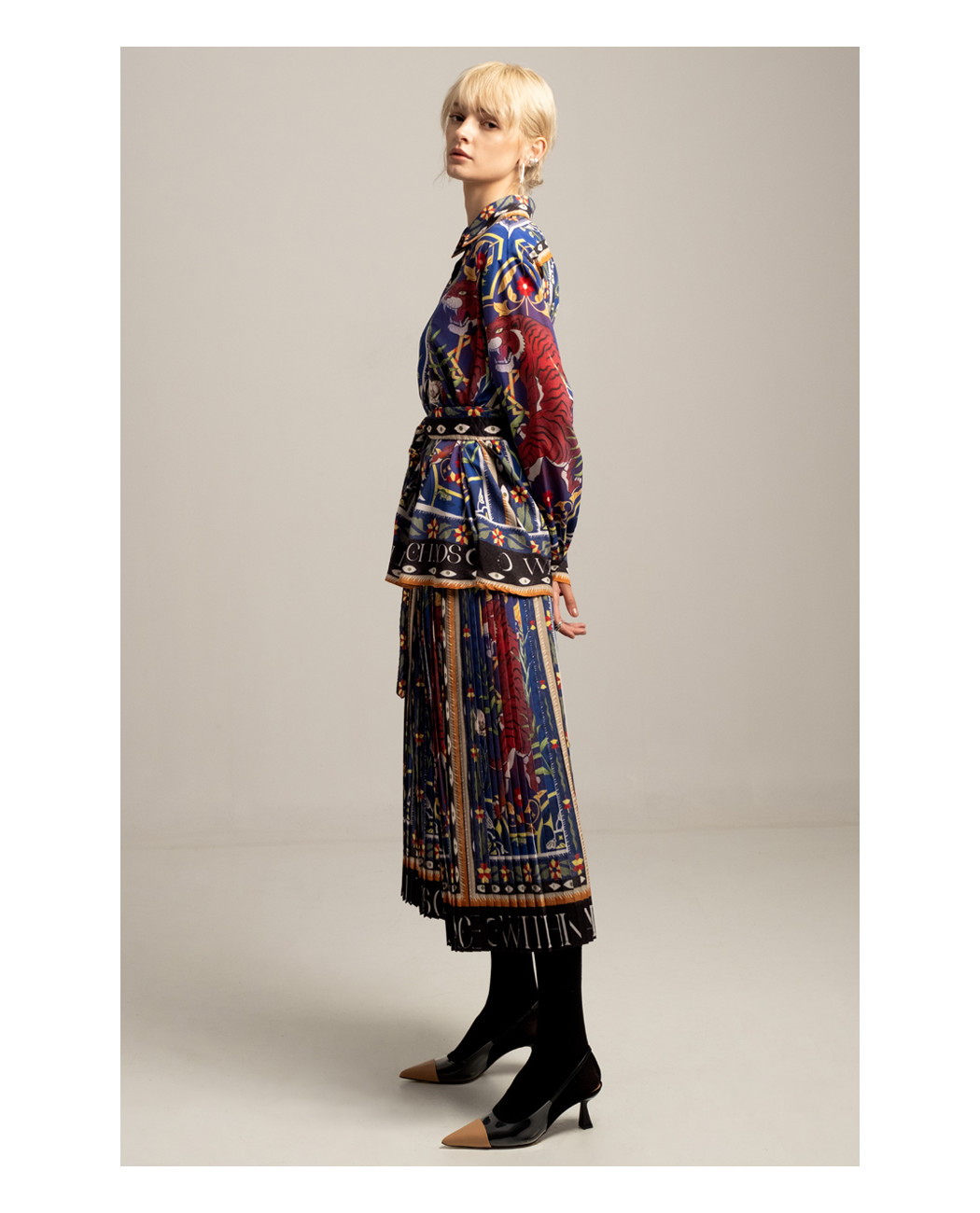 MURAL PLEATED SKIRT MURAL PLEATED SKIRT