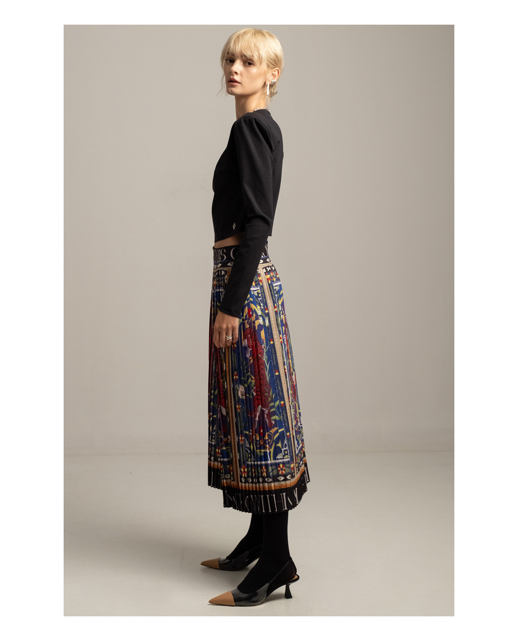 MURAL PLEATED SKIRT MURAL PLEATED SKIRT