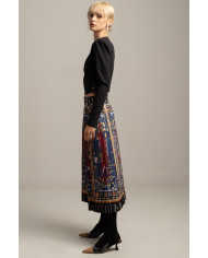 MURAL PLEATED SKIRT