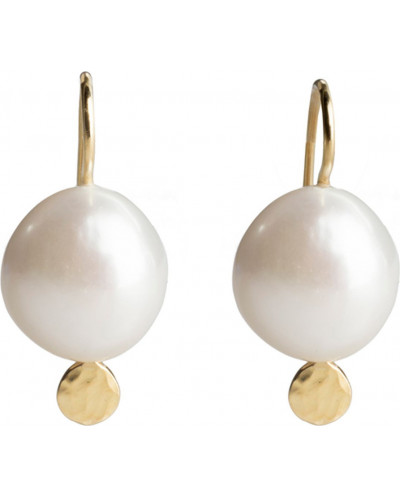 Hammered Pearl Earrings Hammered Pearl Earrings