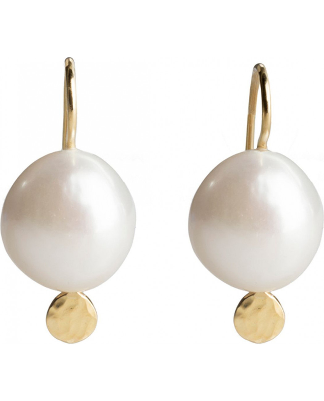 Hammered Pearl Earrings