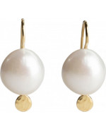 Hammered Pearl Earrings