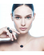 Pebble and Diamond Necklace