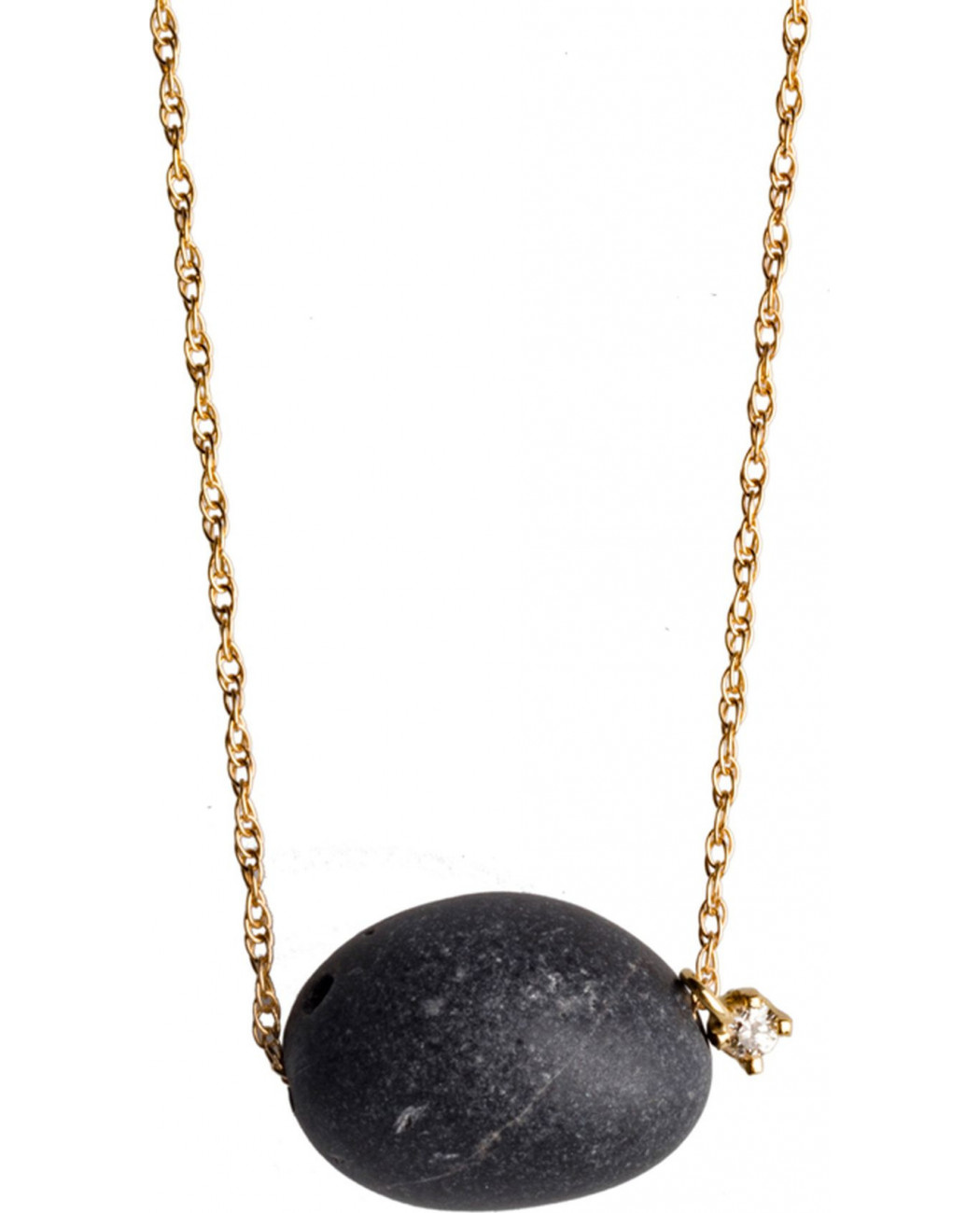 Pebble and Diamond Necklace