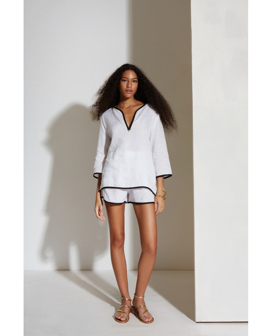 TOP BLOUSE AND SHORTS SET TOP BLOUSE AND SHORTS SET