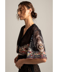 TOP BLOUSE AND SHORTS SET TOP BLOUSE AND SHORTS SET