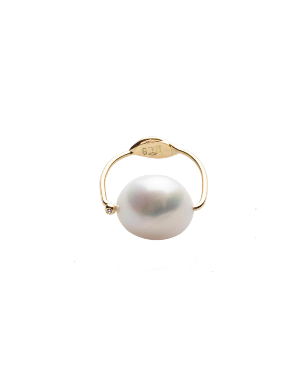Golden Pearl Diamond Ring