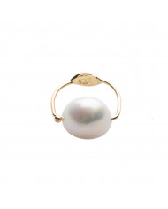 Golden Pearl Diamond Ring