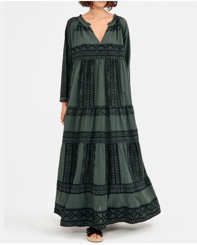 LONG EMBROIDERED DRESS