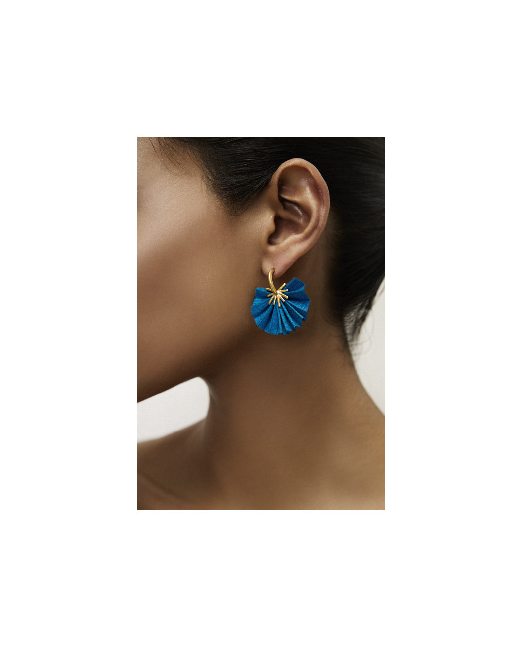 Sparkle mini hoops / Dark Turquoise