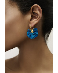 Sparkle mini hoops / Dark Turquoise